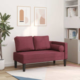 Vidaxl chaise longue met kussens stof wijnrood
