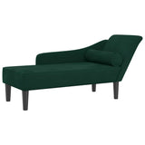 Vidaxl chaise longue met kussens fluweel donkergroen