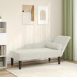 Vidaxl chaise longue met kussens fluweel crèmekleurig