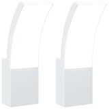 Vidaxl buitenwandlampen 2 st led gegoten aluminium wit
