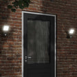 Vidaxl buitenwandlamp led met sensors gegoten aluminium zwart