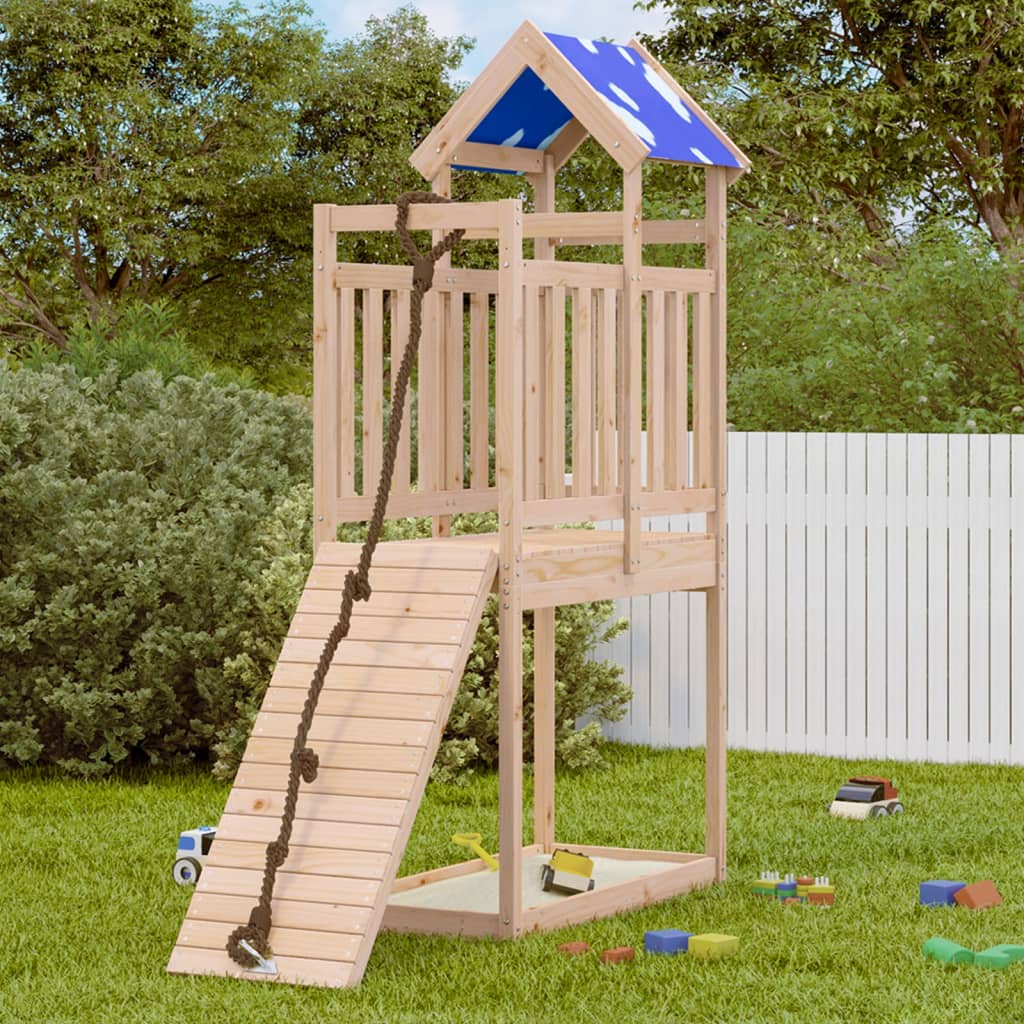 Vidaxl Play Tower 110,5x52,5x215 cm sosna stała