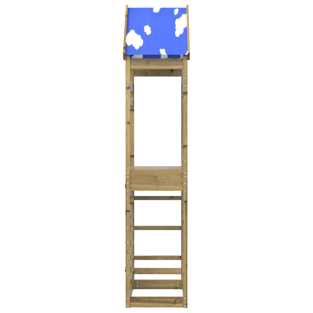 Vidaxl Play Tower con pared de escalada 85x52.5x265 cm de madera impregnada