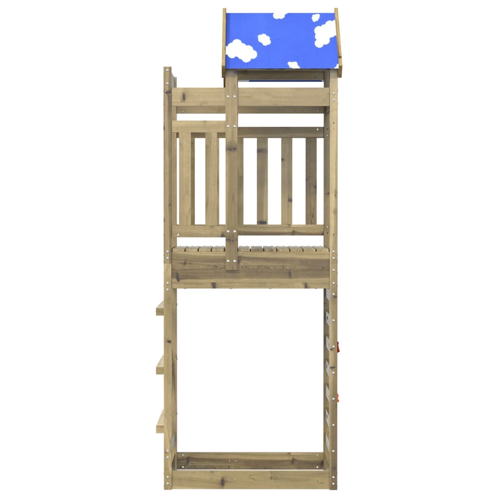 Vidaxl Play Tower avec paroi rocheuse 85x52.5x239 cm Bois imprégné