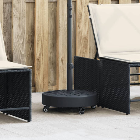 Vidaxl parasolvoet met wielen voor stok van ø38 48 mm 27 kg rond