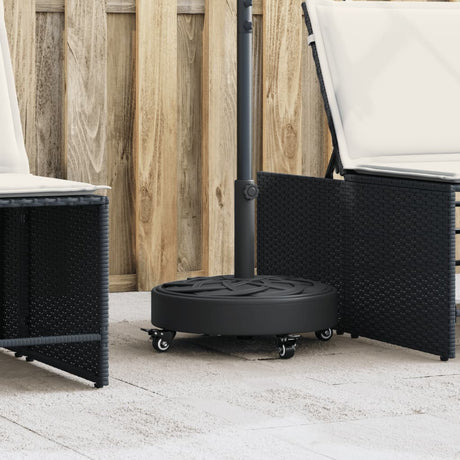 Vidaxl parasolvoet met wielen voor stok van ø38 48 mm 27 kg rond