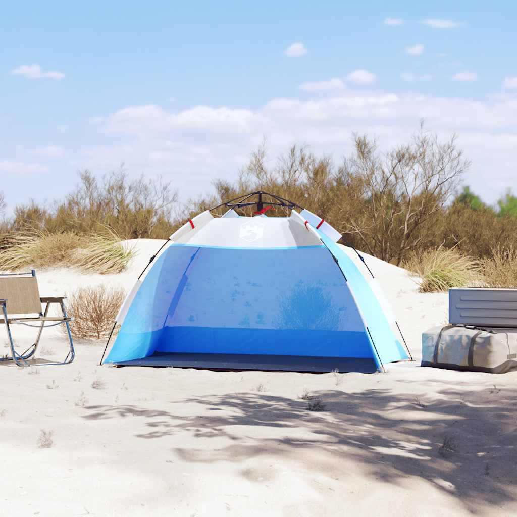 Vidaxl Beach Tenda per 2 persone impermeabile a rilascio rapido azzurro blu azzurro