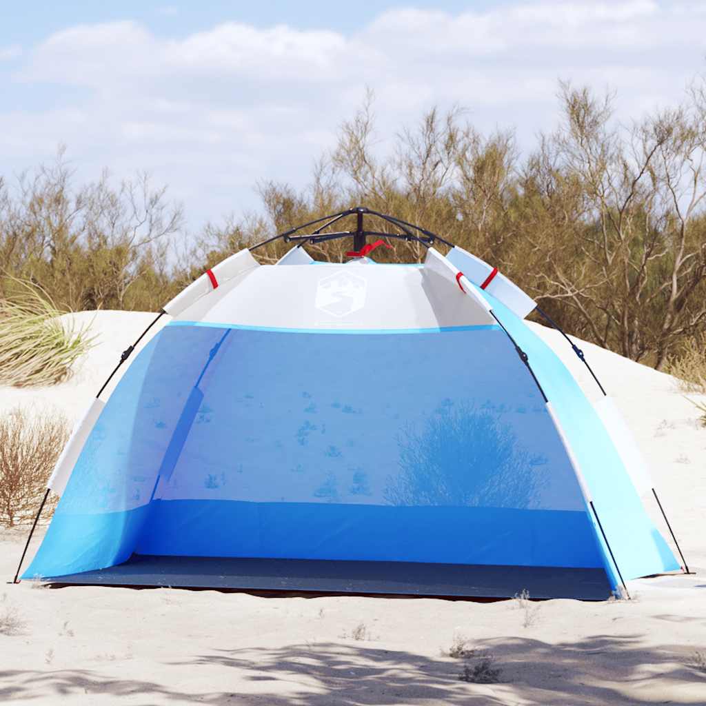 Vidaxl Beach Zelt 2-Persoun waasserdicht Fast-Fräisetzung Azure Blue