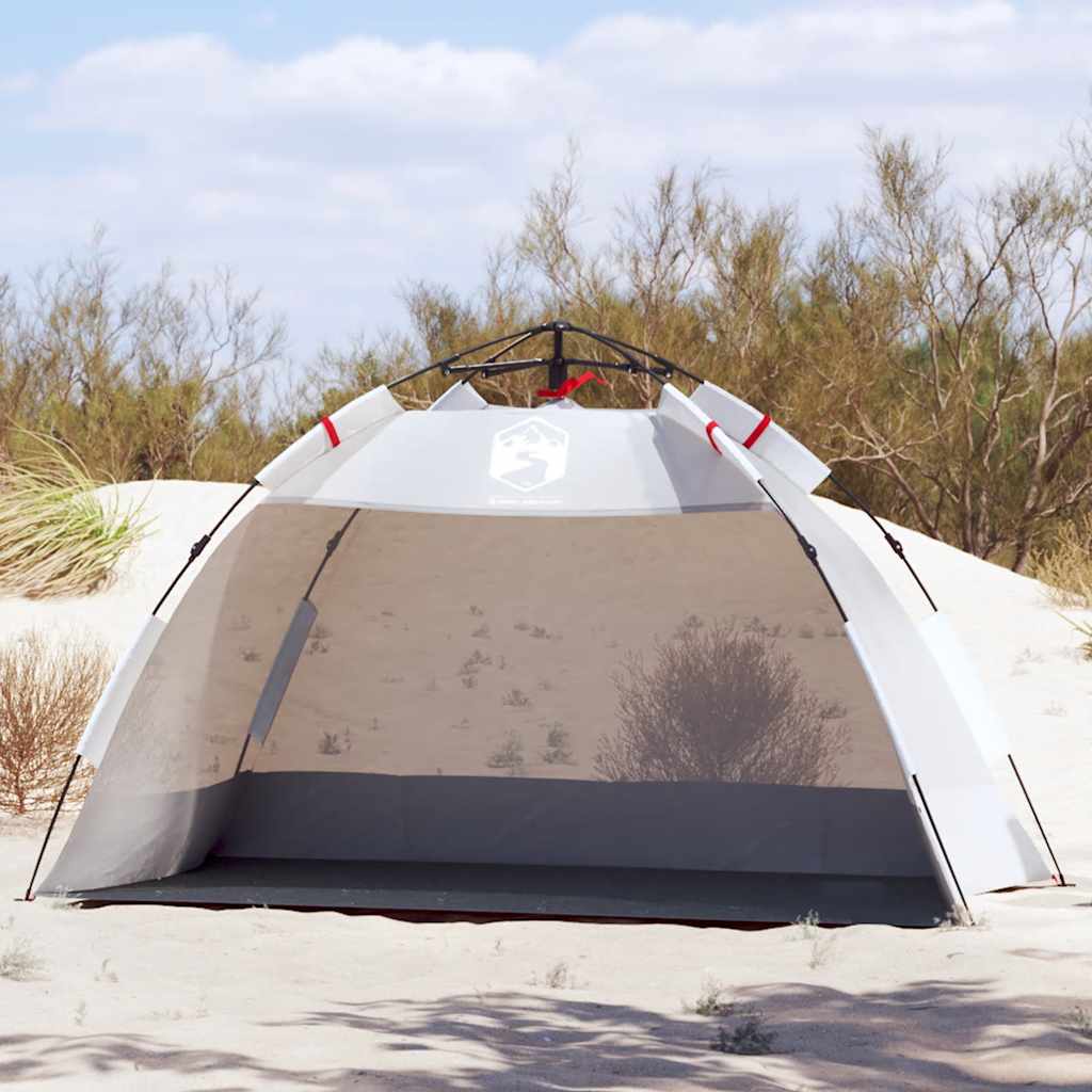 Vidaxl Beach Tent 2 Personne étanche à libération rapide Gray