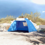 Vidaxl beach tent 2-person waterproof fast-release azure blue