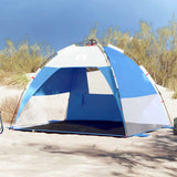 Vidaxl beach tent 2-person waterproof fast-release azure blue