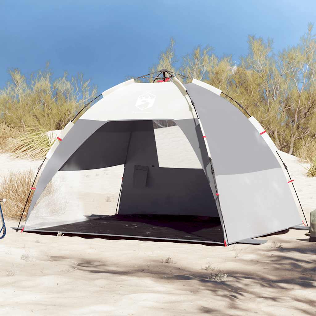 VidaXL beach tent 2-person waterproof fast-release gray