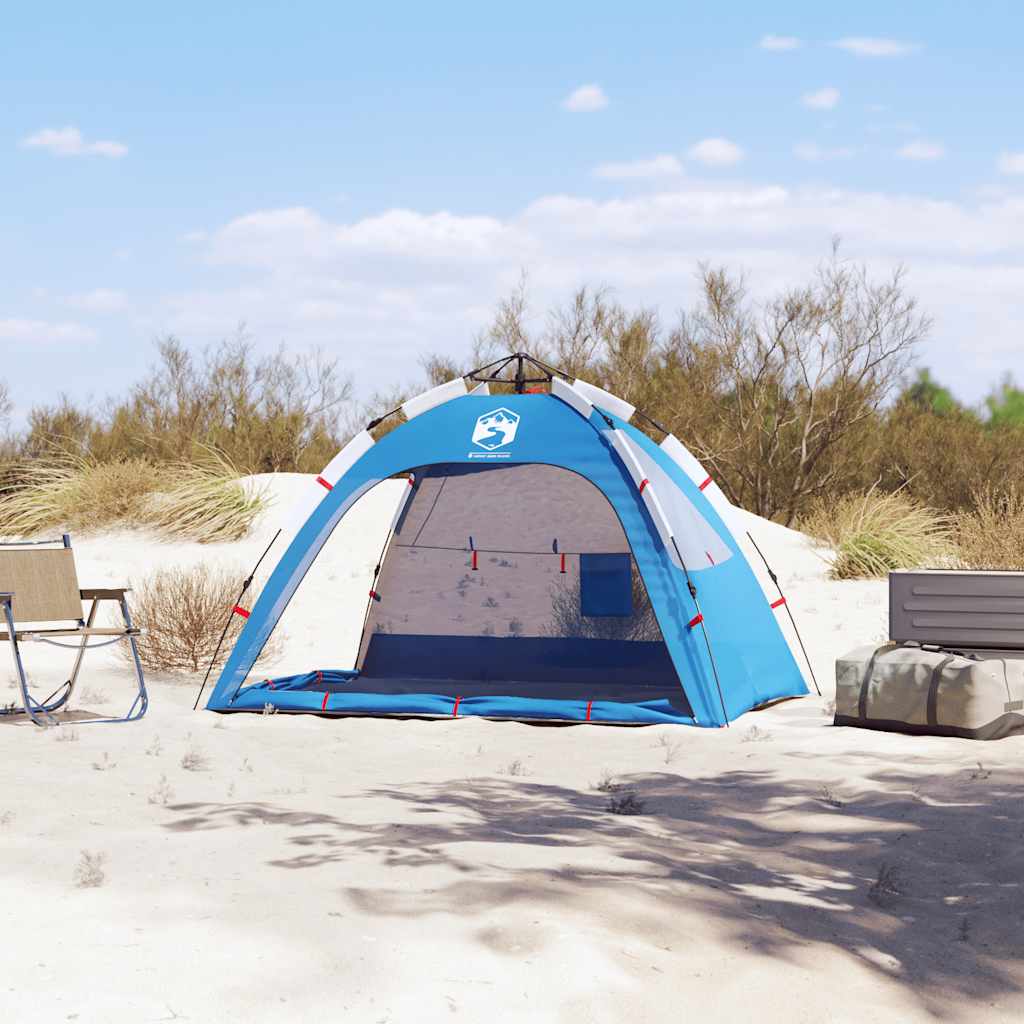 Vidaxl Beach Tent de 2 personas impermeables a la liberación rápida Azure Azure Blue