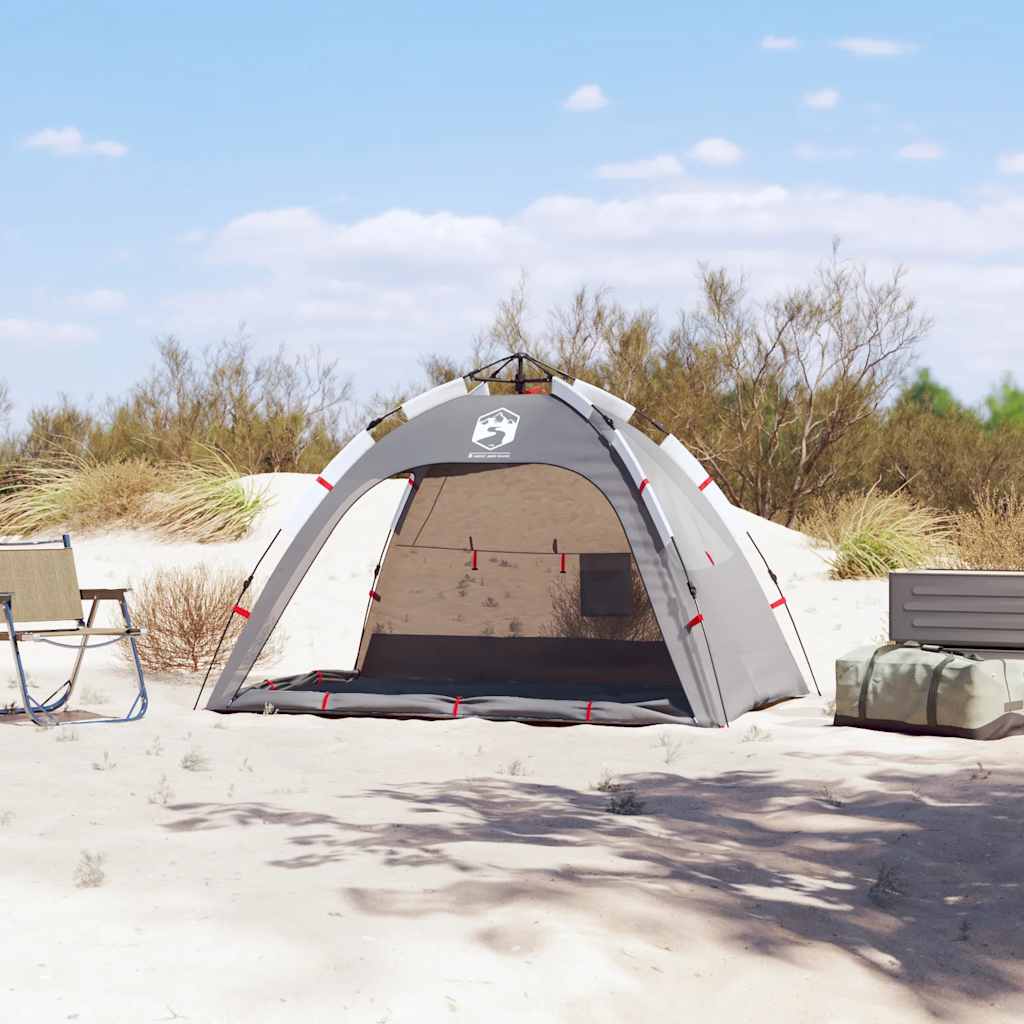 Vidaxl Beach Tent 2-osobowy wodoodporny szybki szary