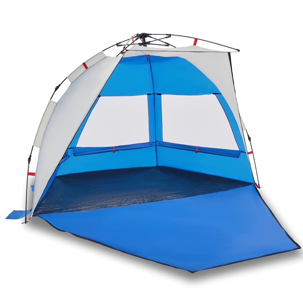 Vidaxl Beach Tenda per 2 persone impermeabile a rilascio rapido azzurro blu azzurro