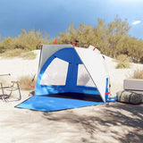 Vidaxl strandtent 2-persoons waterdicht snelontgrendeling azuurblauw