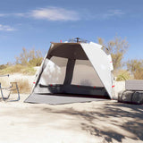 Vidaxl Beach Tent de 3 personas impermeables a impermeable gris