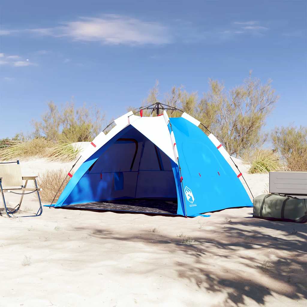 Vidaxl Beach Tent 3 Person étanche à libération rapide Azure Bleu