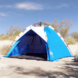 Vidaxl Beach Tent de 3 personas impermeable a la liberación rápida Azure Azure Blue