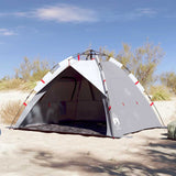 Vidaxl Beach Tenda 3 persone Rilascio rapido impermeabile grigio