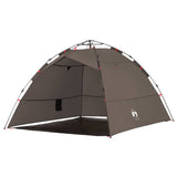 VidaXL Tent 4-person quick release brown