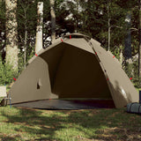 VidaXL Tent 4-person quick release brown