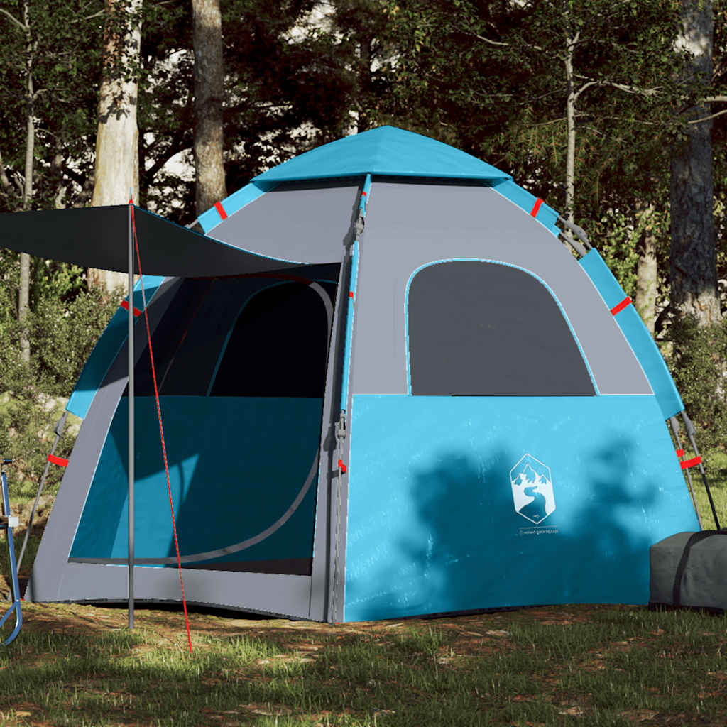 Vidaxl Camping Tent 4-osobowy szybki wydanie niebieski