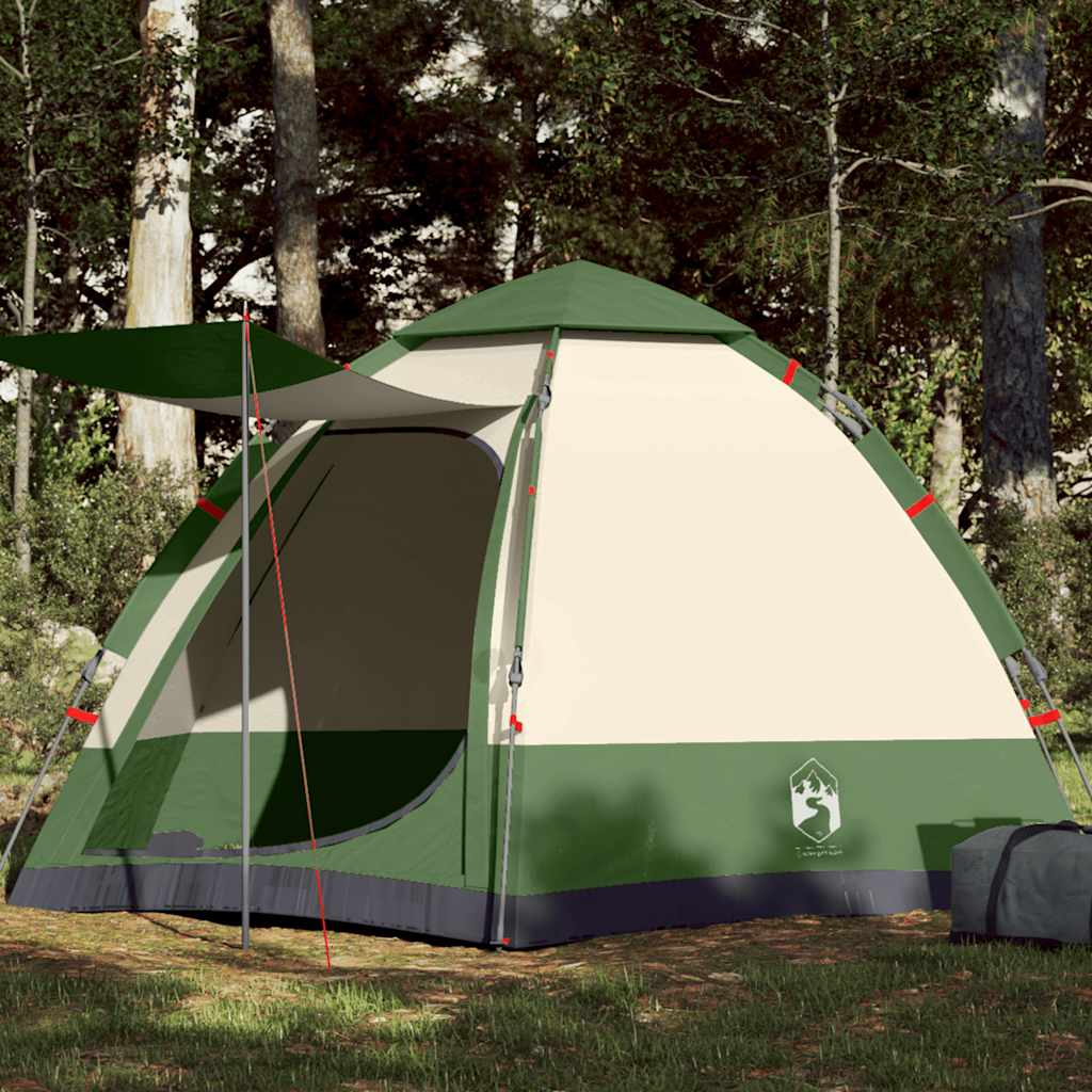 Vidaxl Camping Tent 4-osobowy szybki wydanie zielony