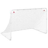 Vidaxl voetbaldoel wit 122x81x81 cm staal