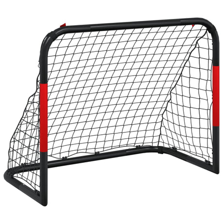Vidaxl voetbaldoel met net 90x48x71 cm staal rood en zwart