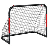 Vidaxl fotballmål med netto 90x48x71 cm stål rød og svart