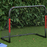 VIDAXL -Fußballtor mit Netto 90x48x71 cm Stahlrot und Schwarz