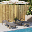 Vidaxl ligstoelen 2 st met kussens poly rattan beige