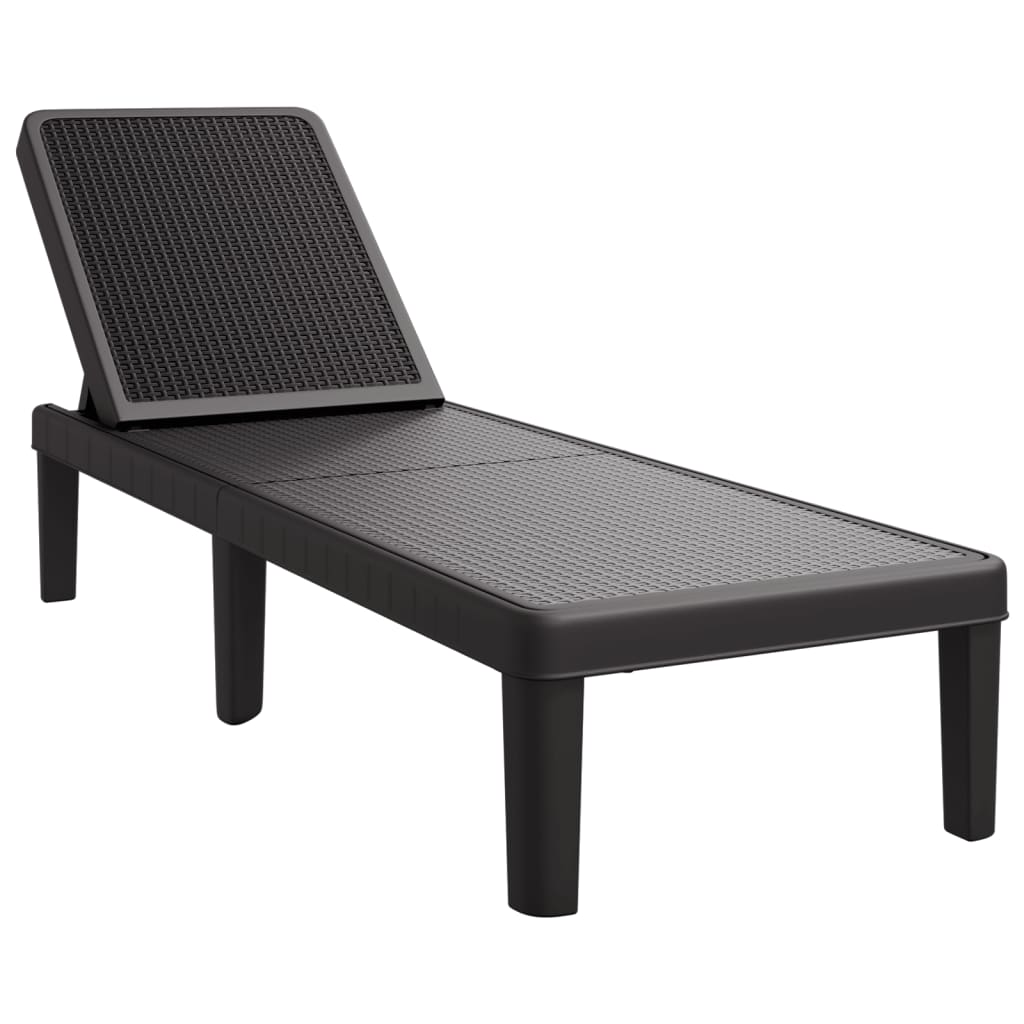 Vidaxl ligbed in 4 standen verstelbaar 155,5x57x28 cm polypropeen