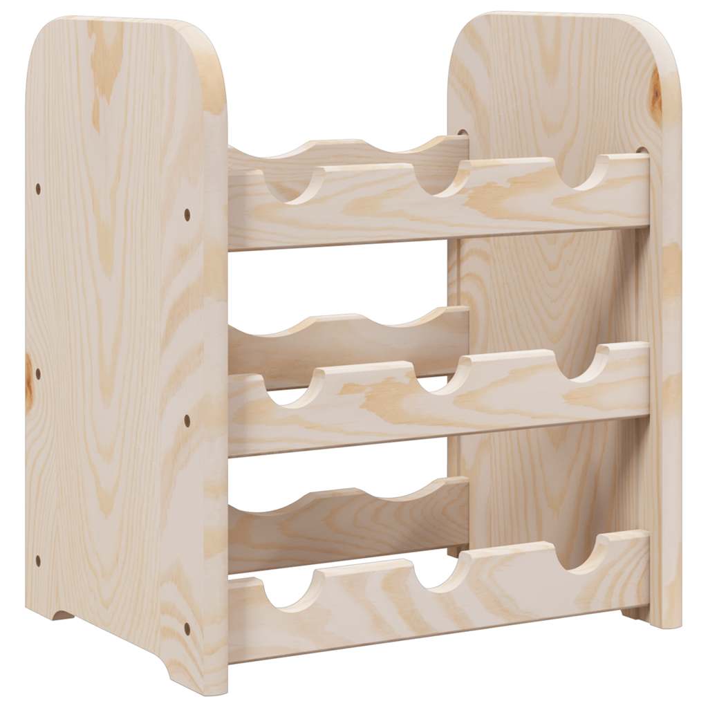 Vidaxl wijnrek 33x25x37 cm massief grenenhout