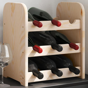 Vidaxl wijnrek 33x25x37 cm massief grenenhout