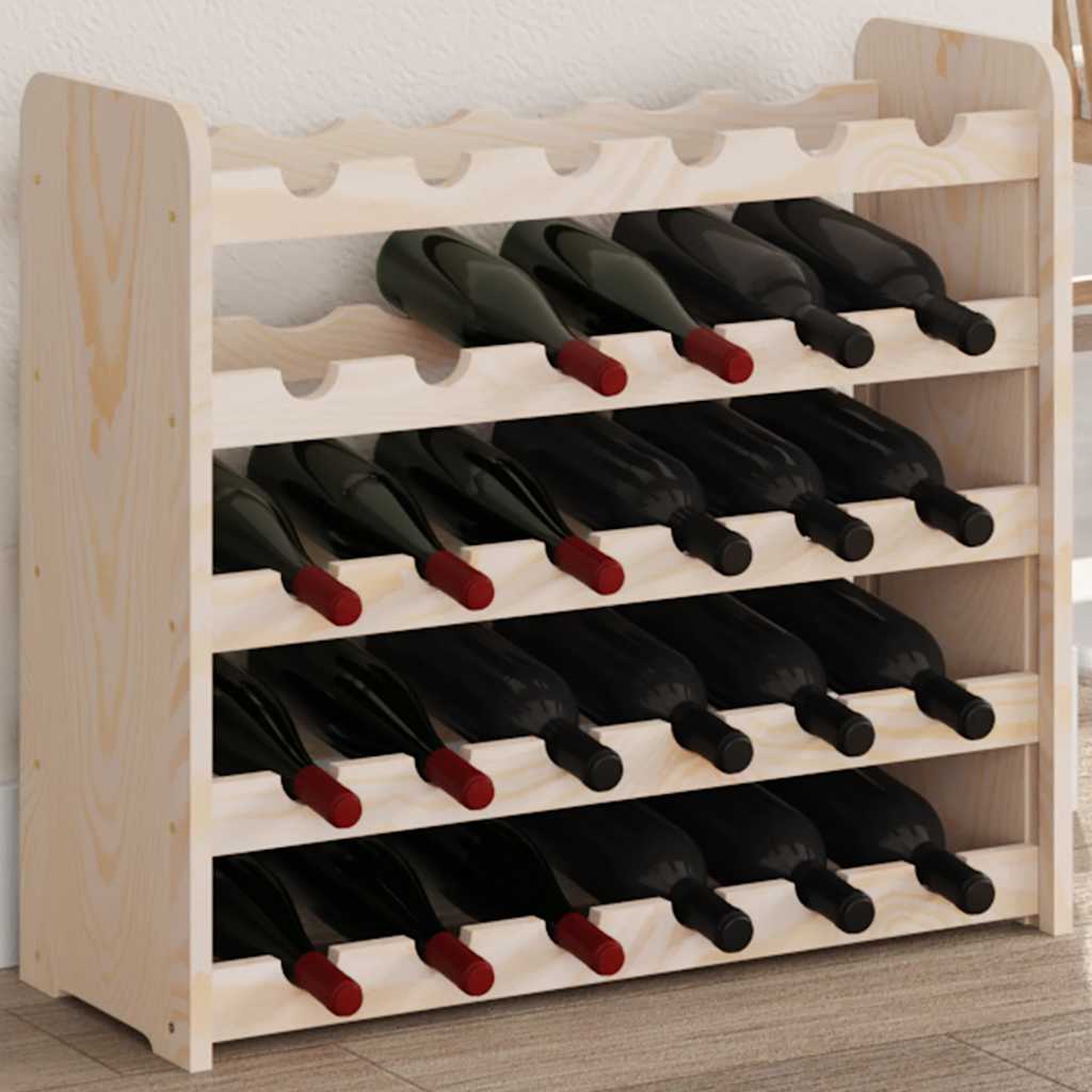 Vidaxl wijnrek 67,5x25x60 cm massief grenenhout