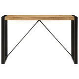 Vidaxl eettafel 120x55x76 cm massief ruw mangohout