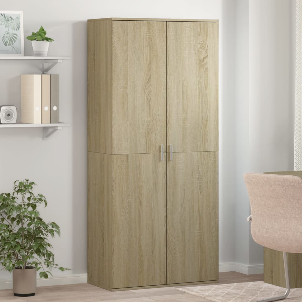 Vidaxl Schong Cabinet 80x39x178 cm Chipboard Sonome faarweg