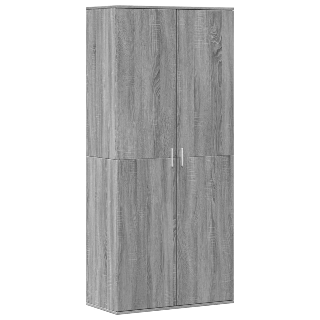 Vidaxl Schong Cabinet 80x39x178 cm geschniddene Holz Greya Oakfaarf