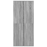 Vidaxl Schong Cabinet 80x39x178 cm geschniddene Holz Greya Oakfaarf