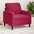 Vidaxl fauteuil 60 cm fluweel wijnrood