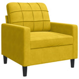 Vidaxl fauteuil 60 cm fluweel geel