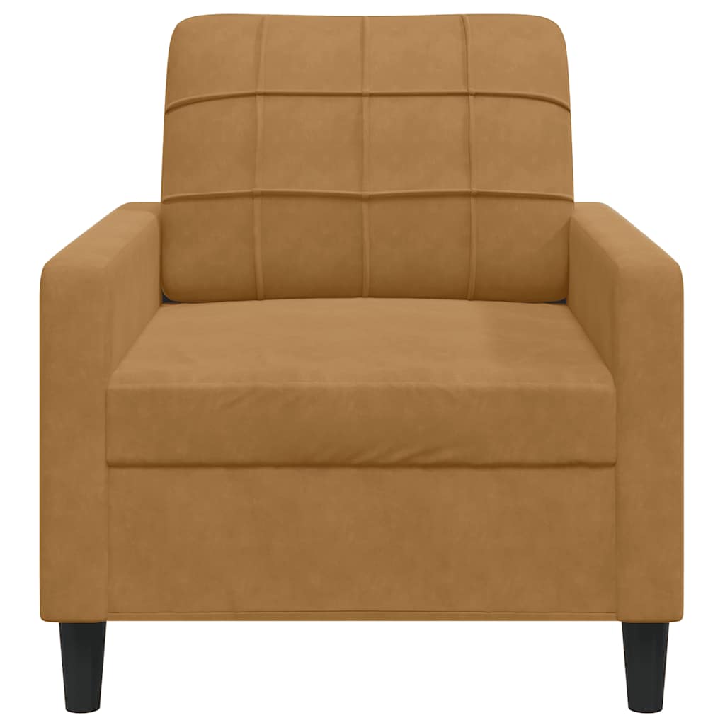 Vidaxl fauteuil 60 cm fluweel bruin