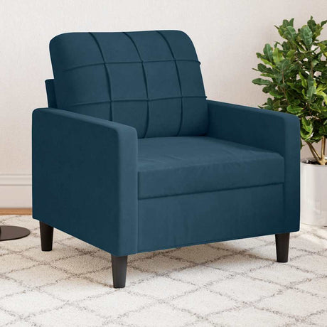 Vidaxl fauteuil 60 cm fluweel blauw