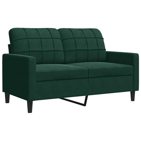 Vidaxl tweezitsbank 120 cm fluweel donkergroen