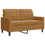 Vidaxl tweezitsbank 120 cm fluweel bruin