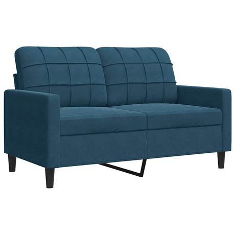 Vidaxl tweezitsbank 120 cm fluweel blauw