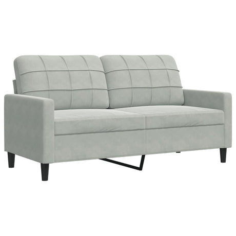 Vidaxl tweezitsbank 140 cm fluweel lichtgrijs