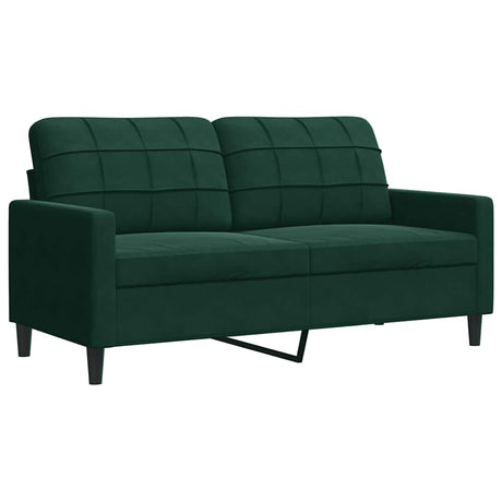 Vidaxl tweezitsbank 140 cm fluweel donkergroen